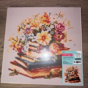 🆕💜 Hobby Lobby Spring Floral Books Diamond Painting Kit Cottagecore DIY Art